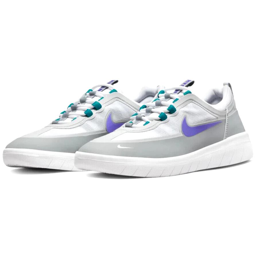 Nike SB Nyjah Free 2 Mens Size 8.5 Sneaker Shoes BV2078 008 Wolf Grey Purple