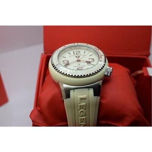 Swiss Legend Men`s Neptune Cream Dial Silicone Watch 52mm Case 21818P-16