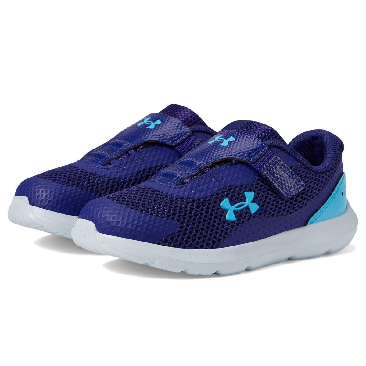 Boy`s Sneakers Athletic Shoes Under Armour Kids Surge 3 AC Toddler Sonar Blue/Sonar Blue/Blue Surf