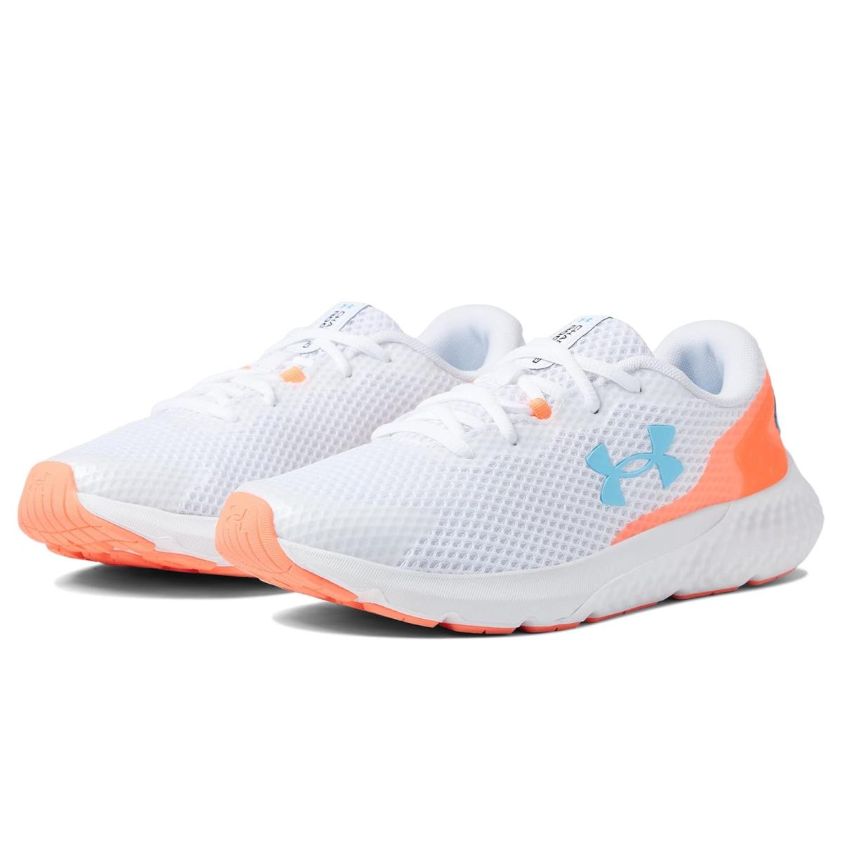 Woman`s Sneakers Athletic Shoes Under Armour Charged Rogue 3 White/White/Fresco Blue