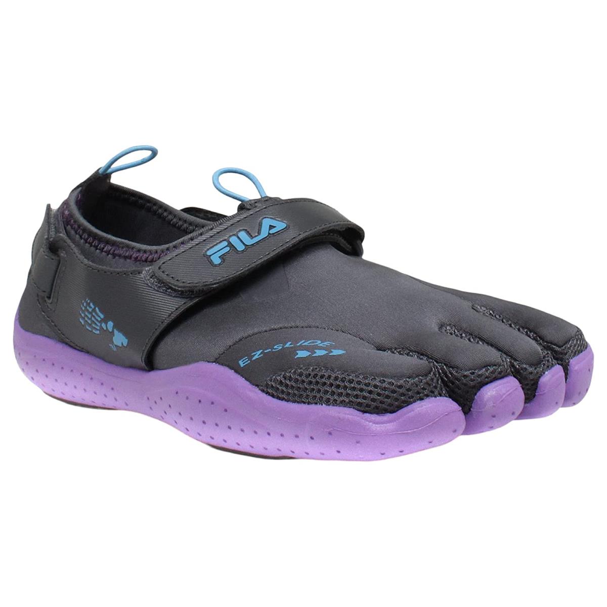 Woman`s Sneakers Athletic Shoes Fila Skele-toes EZ Slide Drainage Pewter/Kaleidoscope/Ethereal Blue