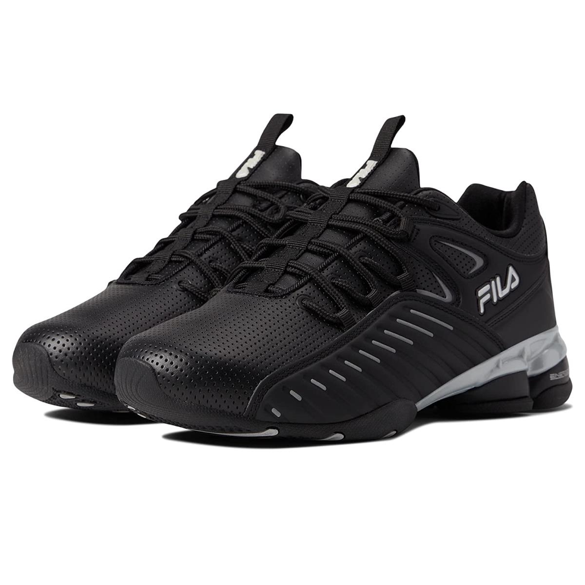 Man`s Sneakers Athletic Shoes Fila Sonic Fuel Re-energized Black/Black/Metallic Silver