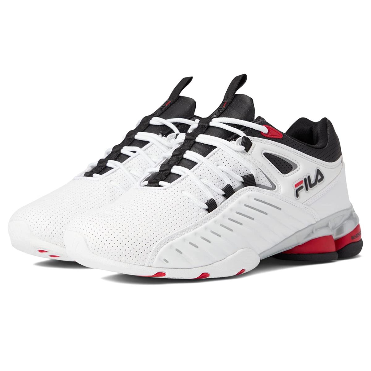 Man`s Sneakers Athletic Shoes Fila Sonic Fuel Re-energized White/Black/Fila Red
