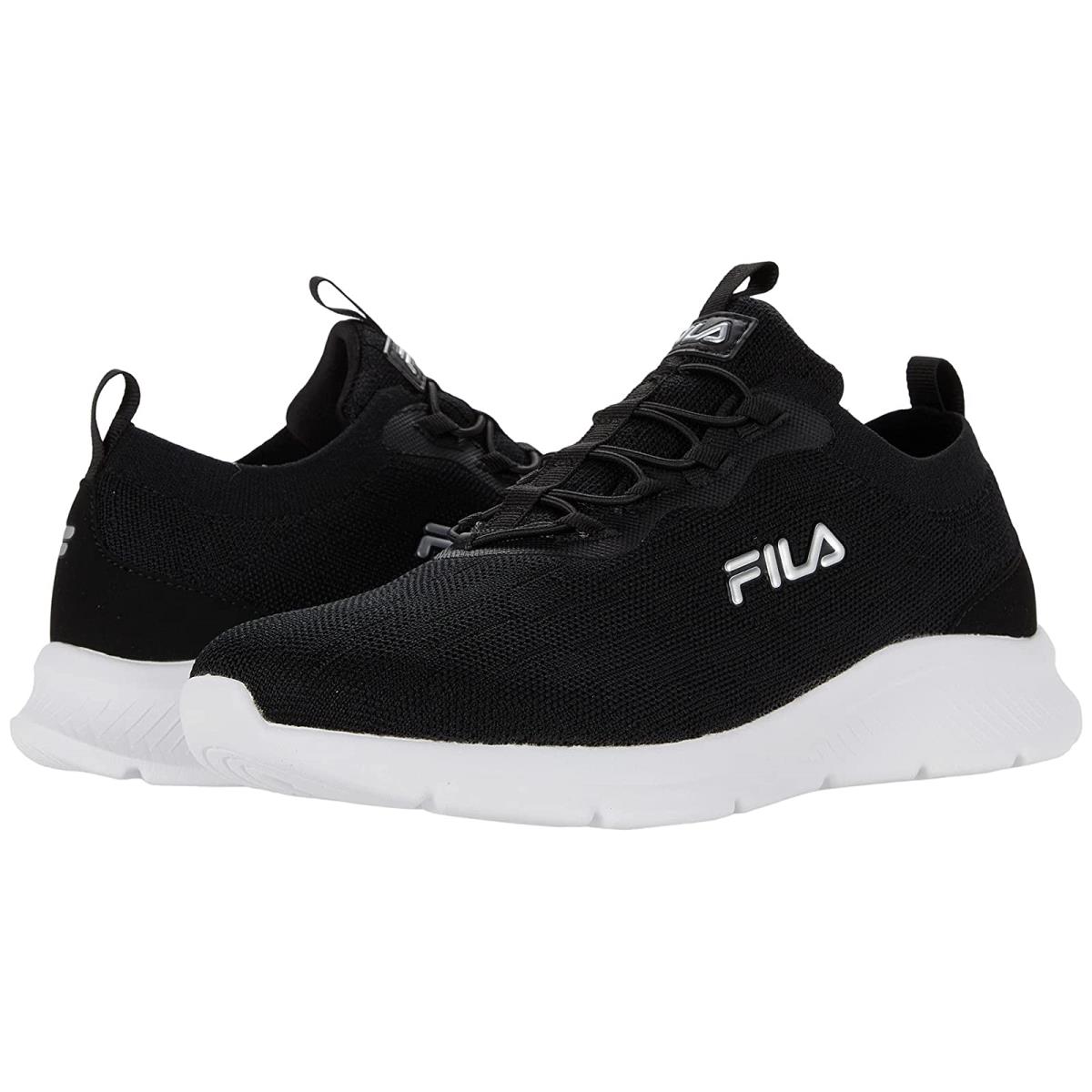 Woman`s Sneakers Athletic Shoes Fila Memory Skyway Black/Black/White