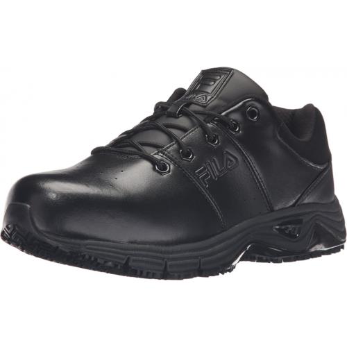Fila Men`s Memory Reckoning 7 Work Slip Resistant Steel Toe Running Shoe Black, Black, Black