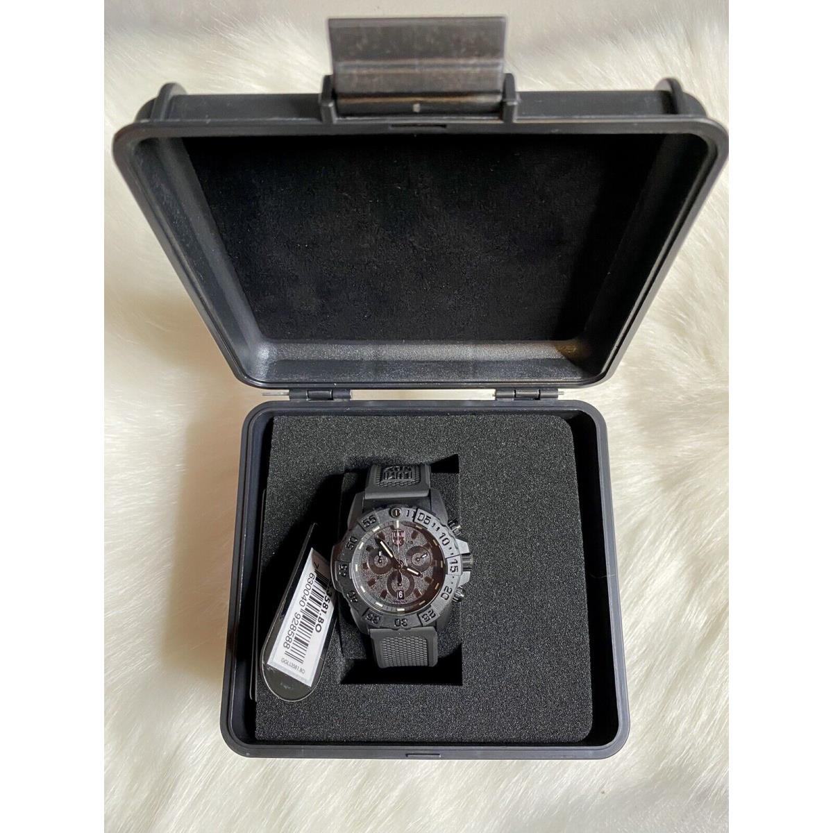 Luminox Navy Seal Colormark Blackout Dial Chrono Men`s Watch XS.3081