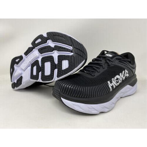 Hoka One One Women`s Bondi 7 Running Shoes Black/white 6 B M US