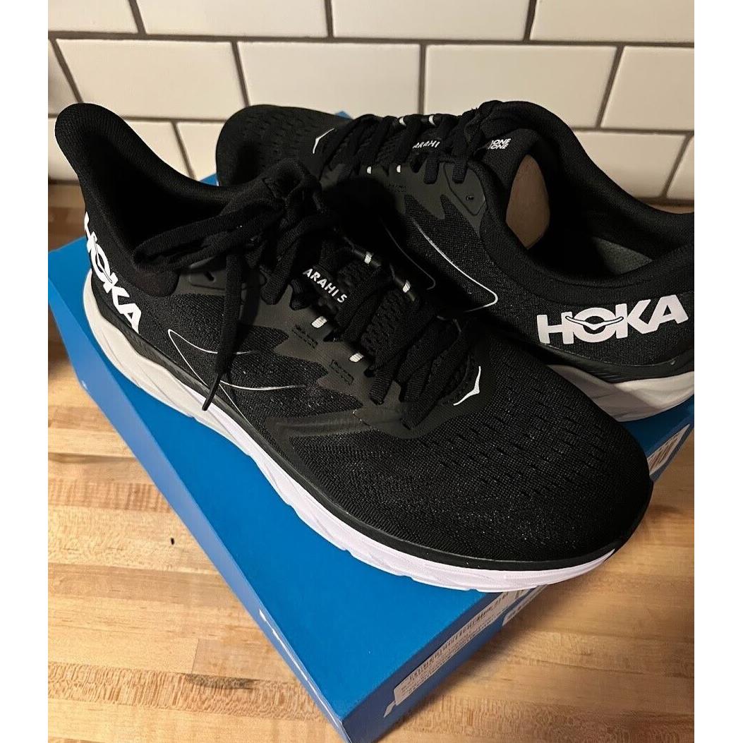 Hoka One One Arahi 5 Men`s Running Shoes Size 12.5 Black/white