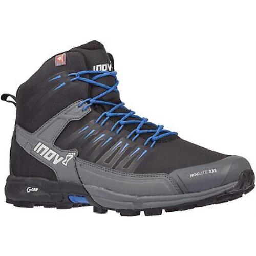 Inov-8 Roclite 335 Black/blue Men`s Size 5.5 Waterproof Mid-top Hiking Boot