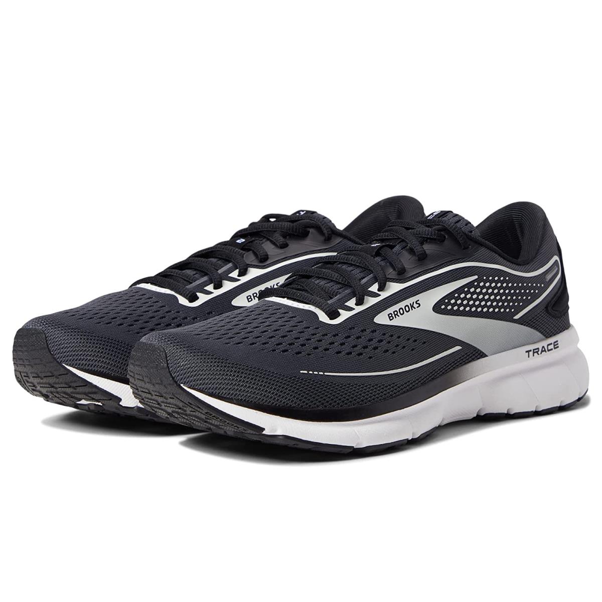 Woman`s Sneakers Athletic Shoes Brooks Trace 2 Ebony/Black/White