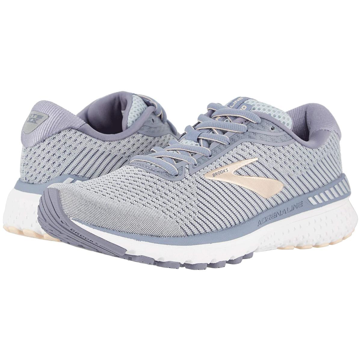 Woman`s Sneakers Athletic Shoes Brooks Adrenaline Gts 20 Grey/Pale Peach/White