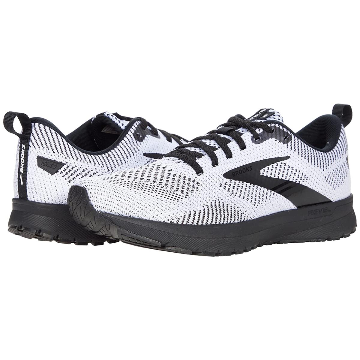 Man`s Sneakers Athletic Shoes Brooks Revel 5 White/Black