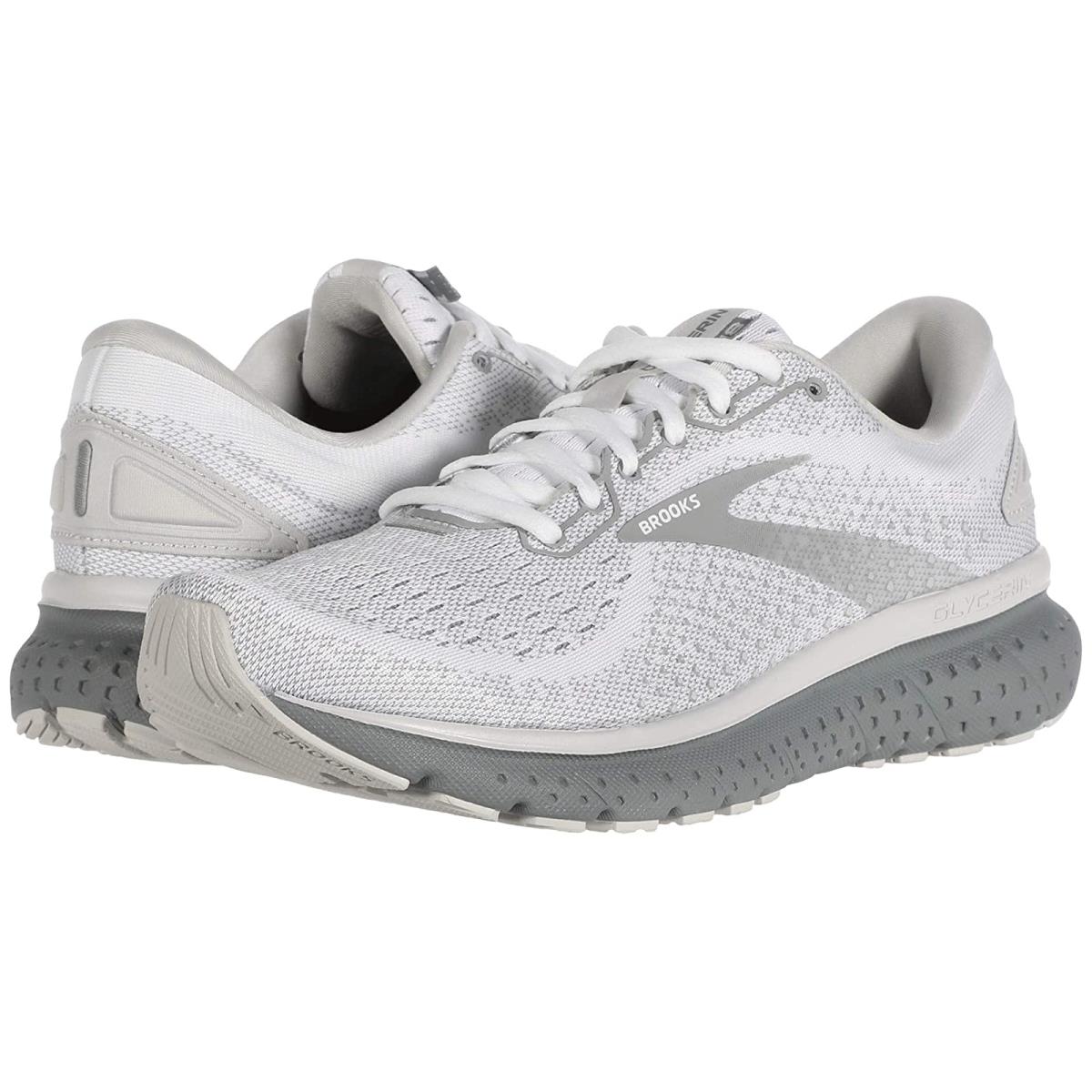 Woman`s Sneakers Athletic Shoes Brooks Glycerin 18 White/Grey/Primer