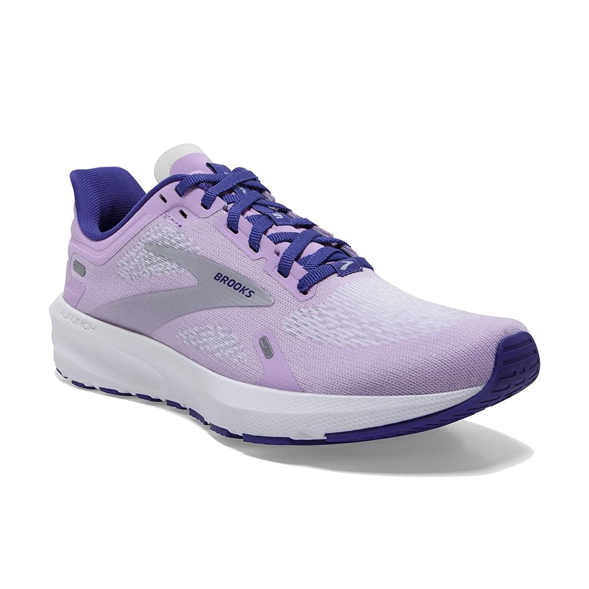 Woman`s Sneakers Athletic Shoes Brooks Launch 9 Lilac/Cobalt/Silver