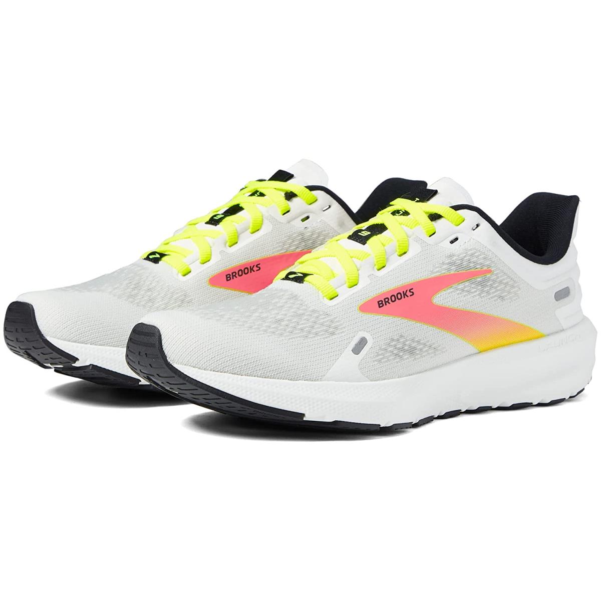 Woman`s Sneakers Athletic Shoes Brooks Launch 9 White/Pink/Nightlife