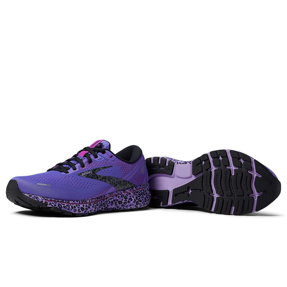 Woman`s Sneakers Athletic Shoes Brooks Ghost 14 Cactus/Purple/Black