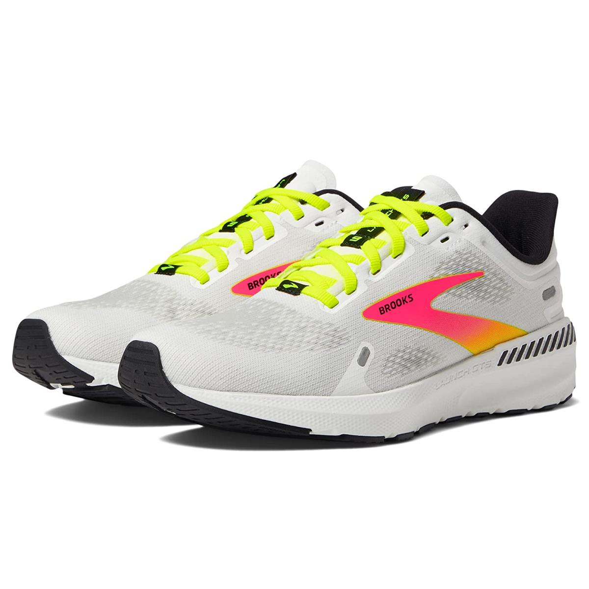 Woman`s Sneakers Athletic Shoes Brooks Launch Gts 9 White/Pink/Nightlife