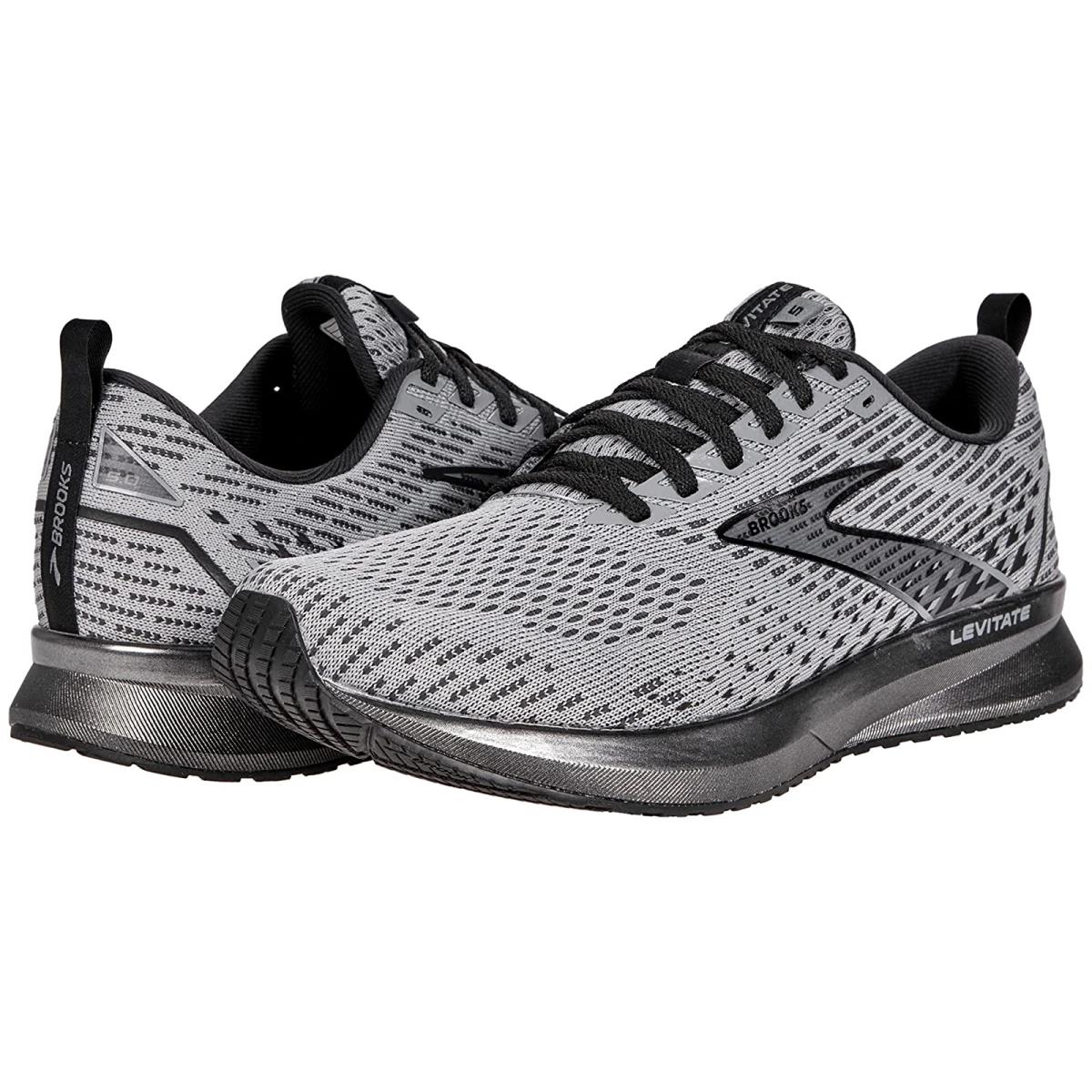 Man`s Sneakers Athletic Shoes Brooks Levitate 5 Grey/Blackened Pearl/Black