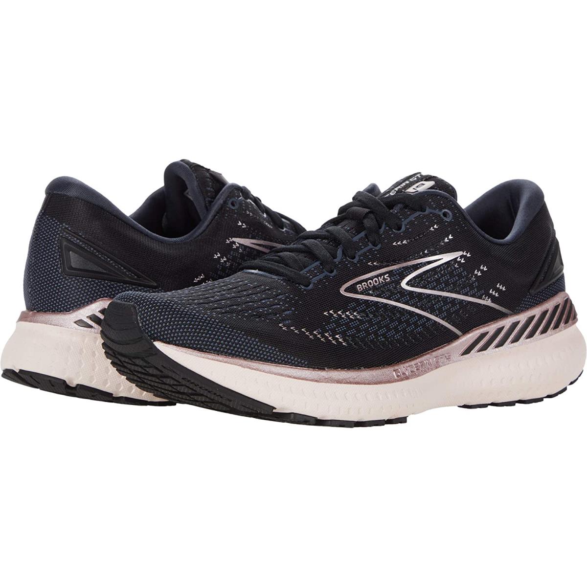 Woman`s Sneakers Athletic Shoes Brooks Glycerin Gts 19 Black/Ombre/Metallic