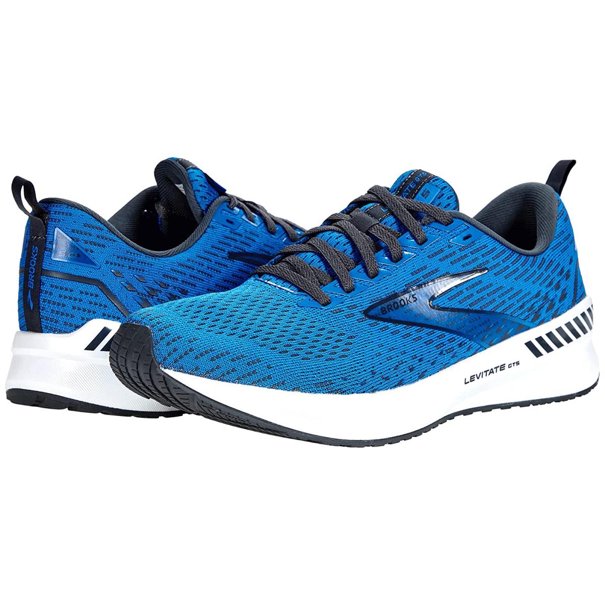 Man`s Sneakers Athletic Shoes Brooks Levitate Gts 5 Blue/India Ink/White