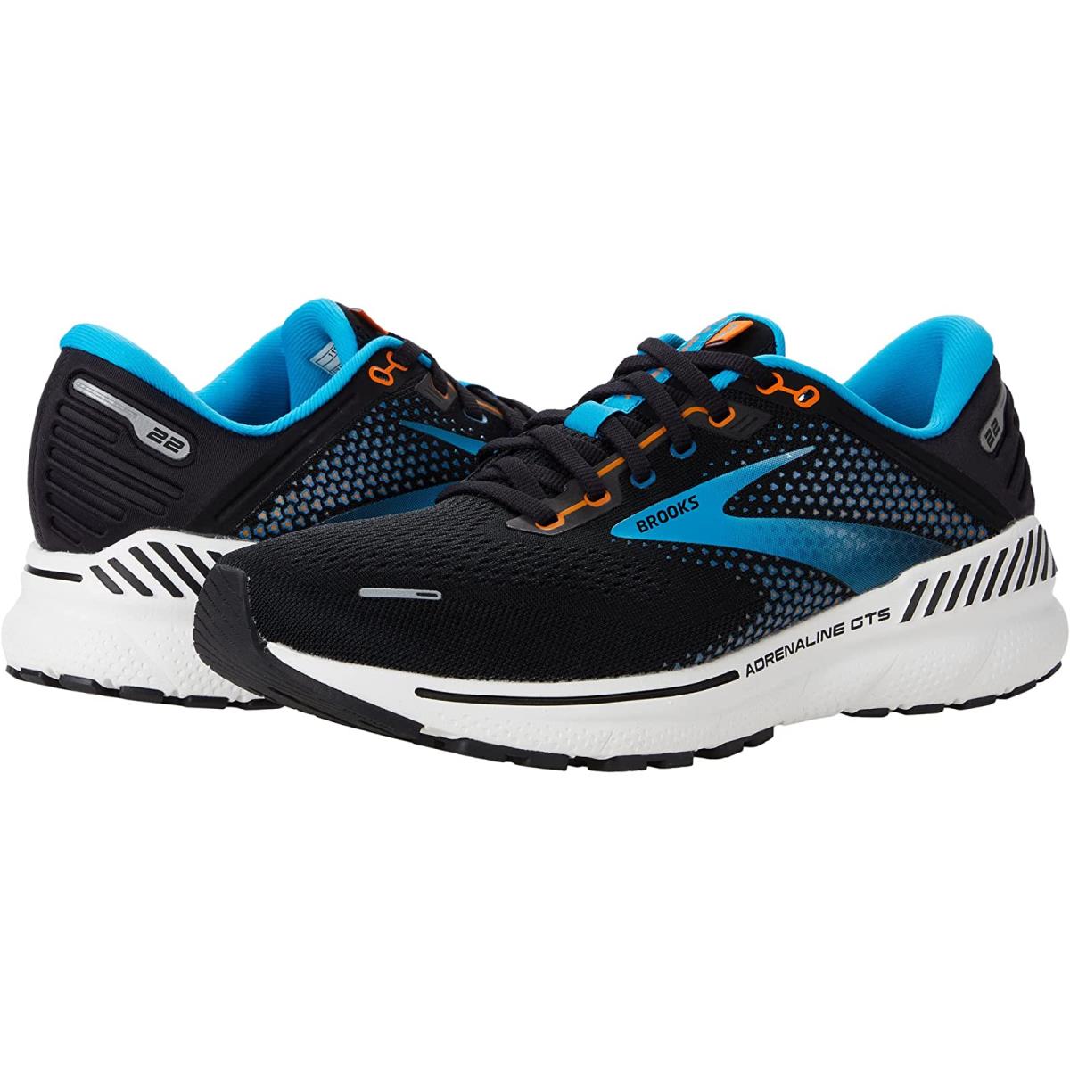 Man`s Sneakers Athletic Shoes Brooks Adrenaline Gts 22 Black/Blue/Orange