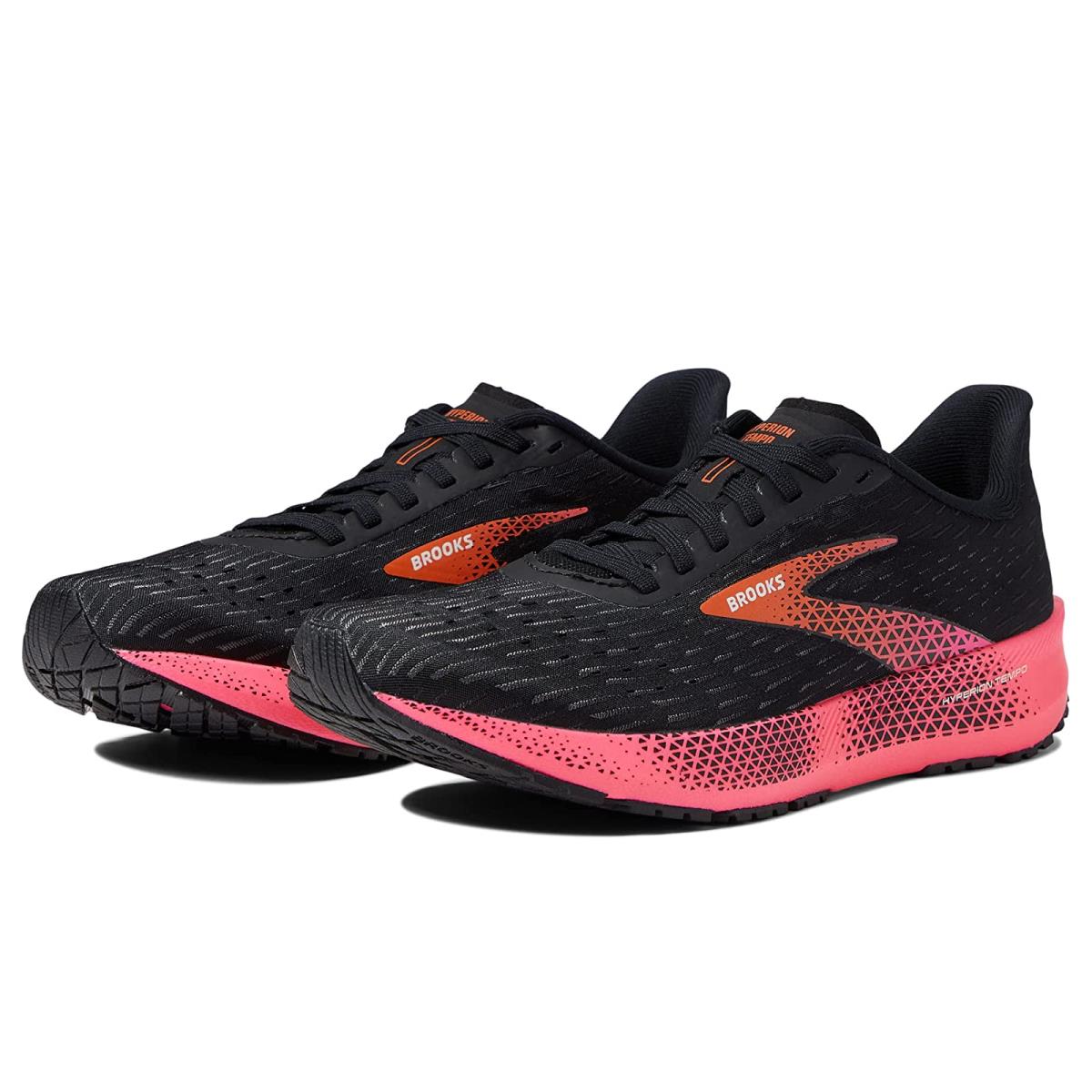 Woman`s Sneakers Athletic Shoes Brooks Hyperion Tempo Black/Pink/Hot Coral