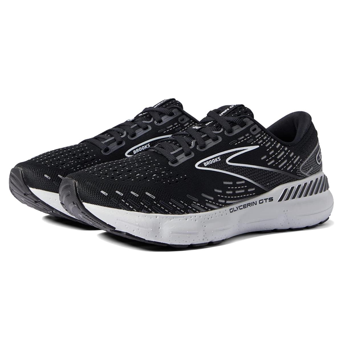 Woman`s Sneakers Athletic Shoes Brooks Glycerin Gts 20 Black/White/Alloy
