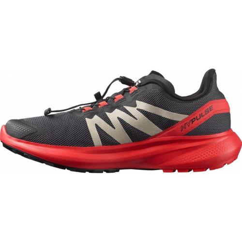 Salomon Hypulse Trail Running Shoes Mens Magnet/Poppy Red/Black