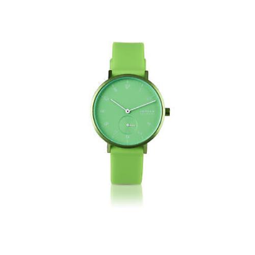 Skagen Aaren Kulor SKW2819 Neon Green Silicone Watch - Green