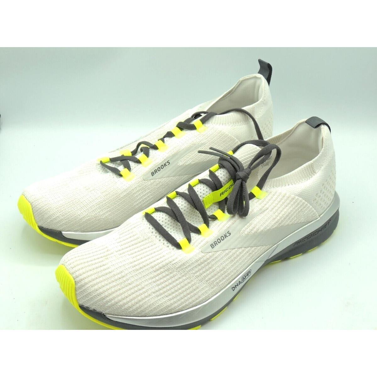 Brooks Ricochet 2 White Black Nightlife Running Shoes Sneakers Mens 11.5