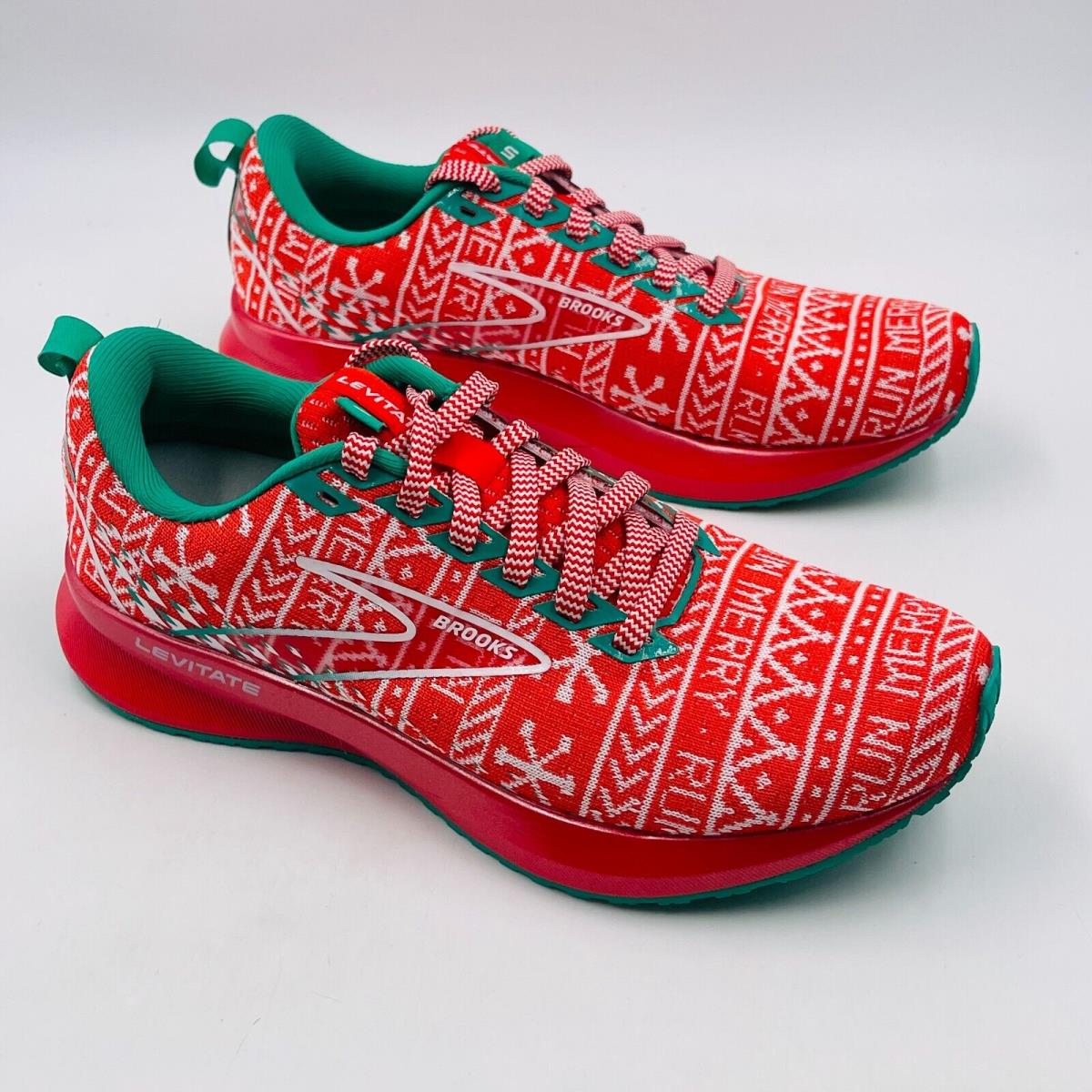 Brooks Levitate 5 Merry Christmas Running Shoes 1203571B634 Women`s Size 6.5
