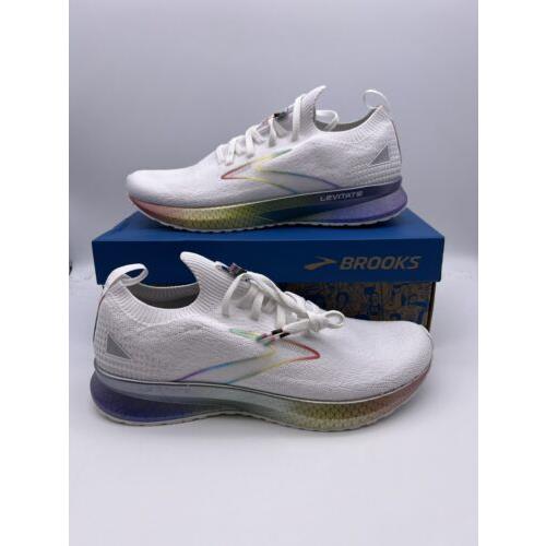 Brooks Levitate Stealthfit 5 Pride Running Shoes White Multi Women`s Size 9