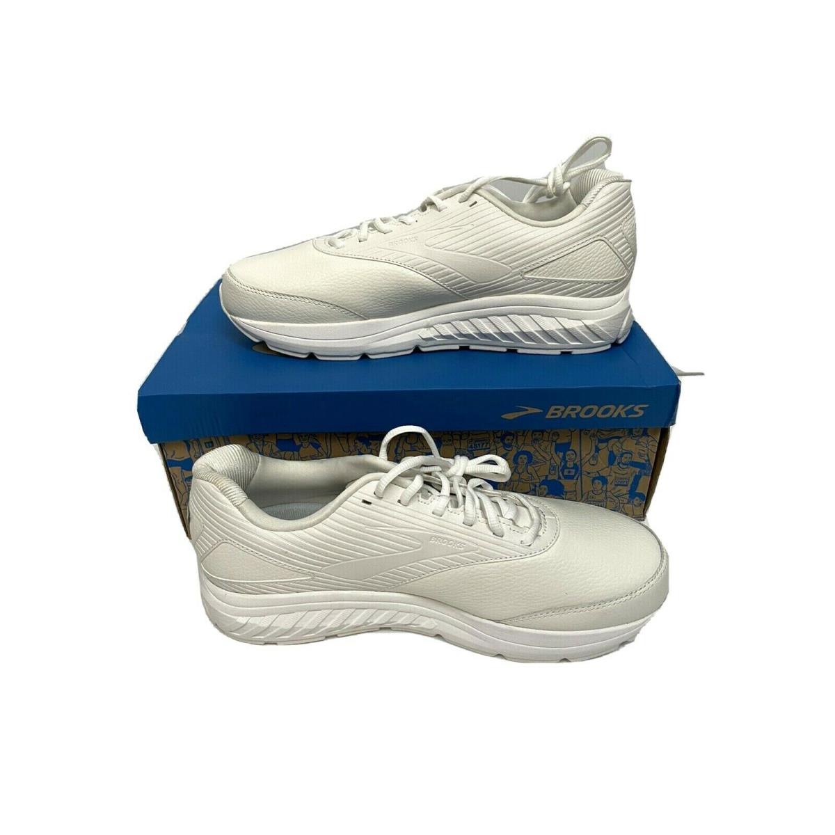 Brooks Addiction Walker Men`s Walking Shoes 12 2E Wide White Support