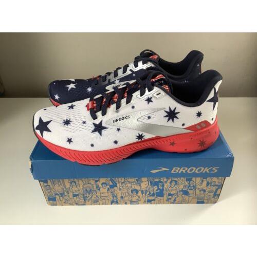 Brooks Launch 8 Stars Run Usa 4th of July Women`s Shoes - Sz 8