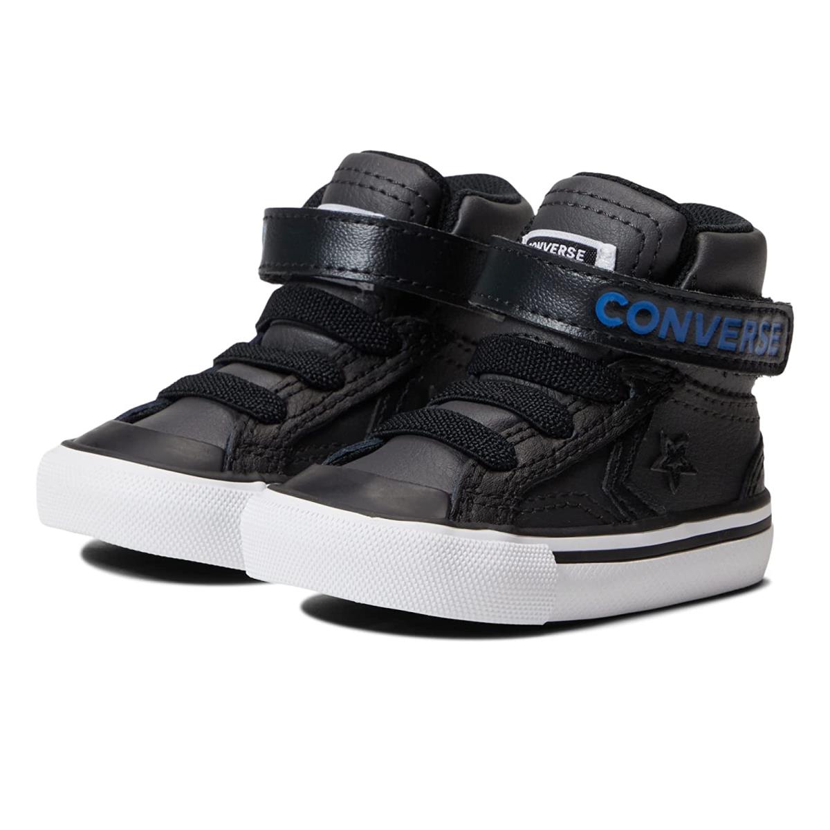Boy`s Shoes Converse Kids Pro Blaze Strap Varsity Color Hi Infant/toddler Storm Wind/Black