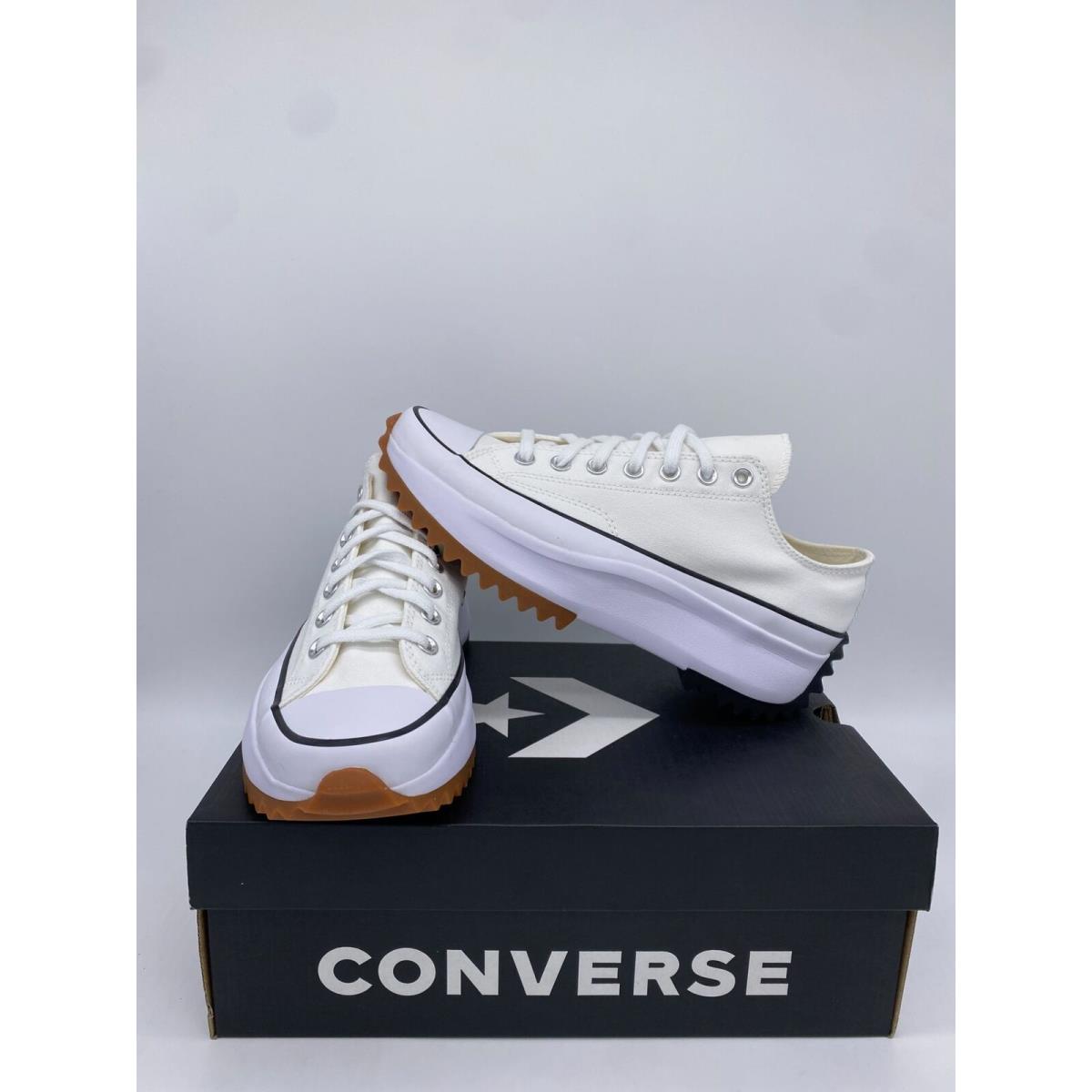 Converse Shoes Unisex M9 W10.5 White Canvas Run Star Hike Ox Sneaker 168817C