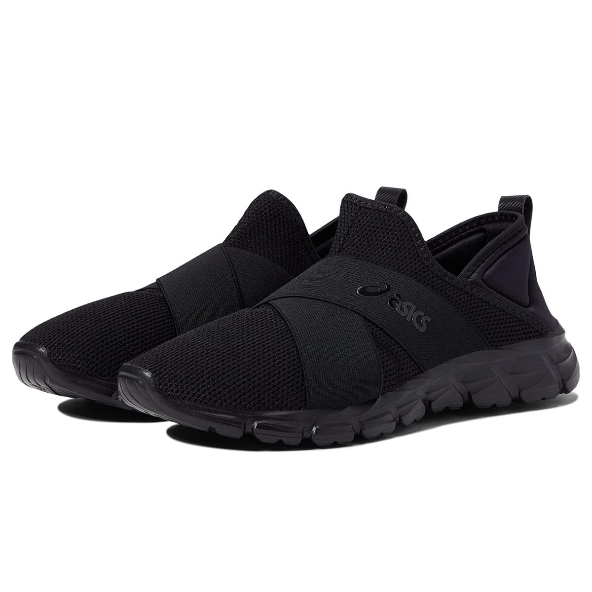 Man`s Sneakers Athletic Shoes Asics Sportstyle Quantum Lyte Slip-on Black/Black
