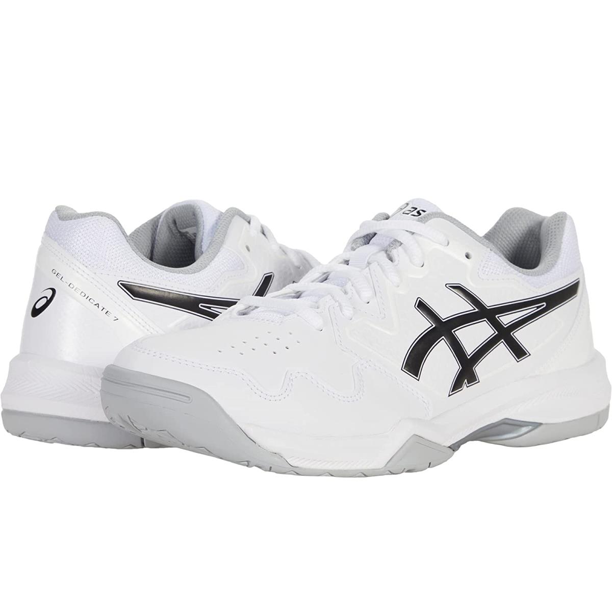 Man`s Sneakers Athletic Shoes Asics Gel-dedicate 7 White/Black