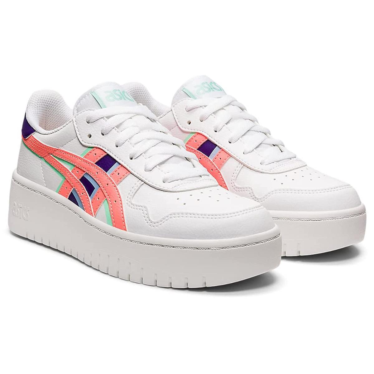 Woman`s Sneakers Athletic Shoes Asics Sportstyle Japan S PF White/Sun Coral