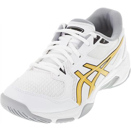 Asics Men`s Gel-rocket 10 Indoor Court Shoes White/Pure Gold
