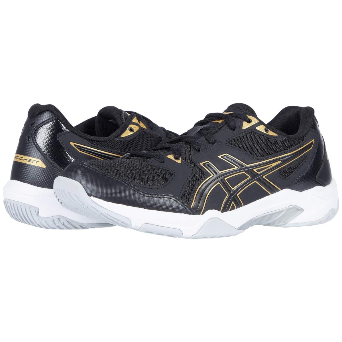 Man`s Sneakers Athletic Shoes Asics Gel-rocket 10 Black/Pure Gold