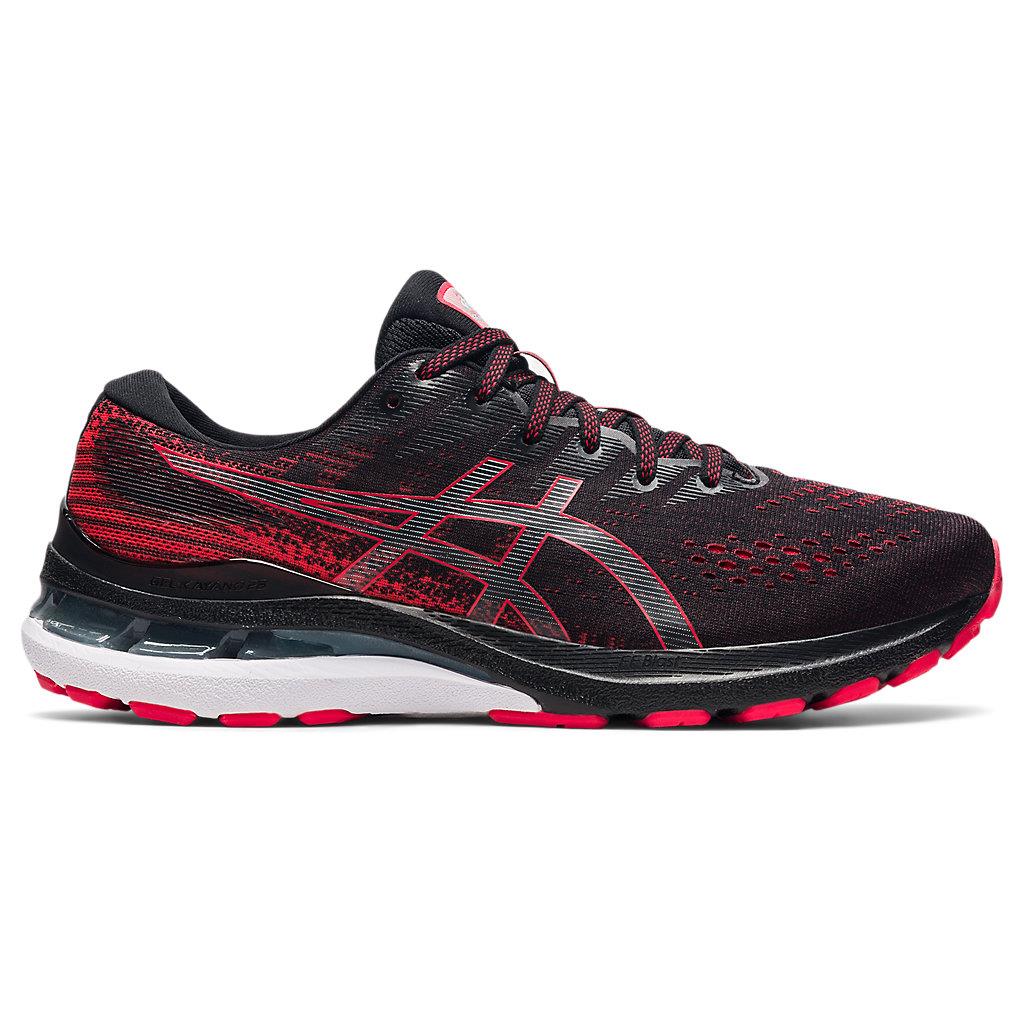 Asics Men`s Gel-kayano 28 2E Wide Running Shoes 1011B188 BLACK/ELECTRIC RED