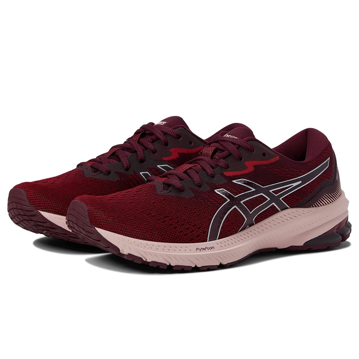 Woman`s Sneakers Athletic Shoes Asics GT-1000 11 Cranberry/Pure Silver