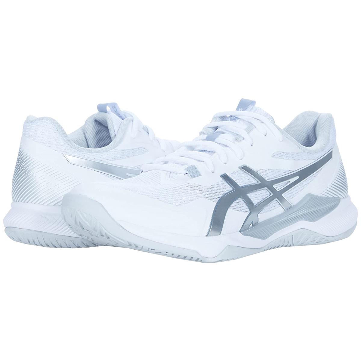 Woman`s Sneakers Athletic Shoes Asics Gel-tactic White/Pure Silver