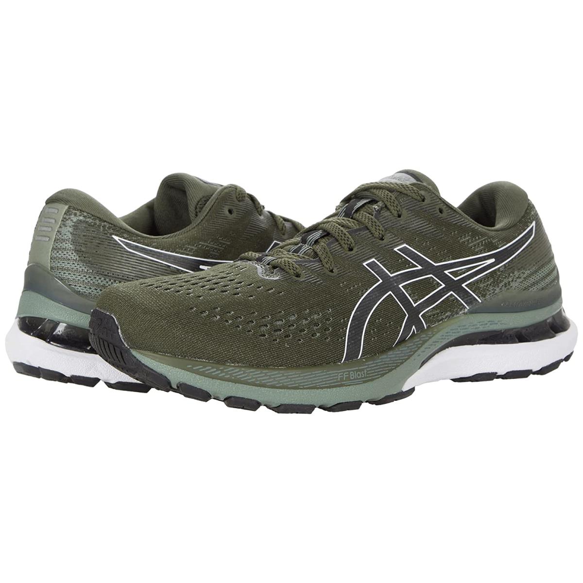 Man`s Sneakers Athletic Shoes Asics Gel-kayano 28 Olive Canvas/Black