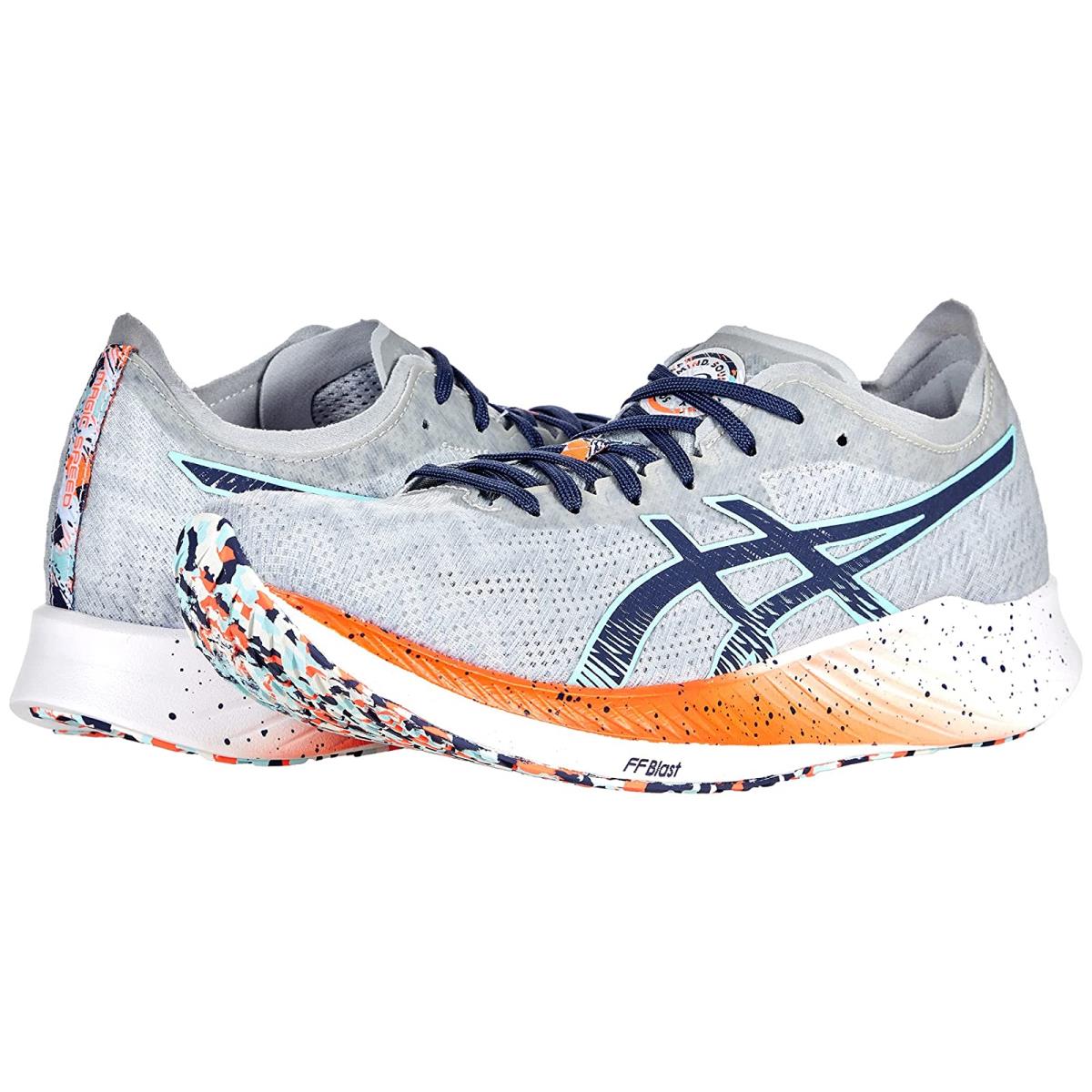 Man`s Sneakers Athletic Shoes Asics Magic Speed Glacier Grey/Thunder Blue