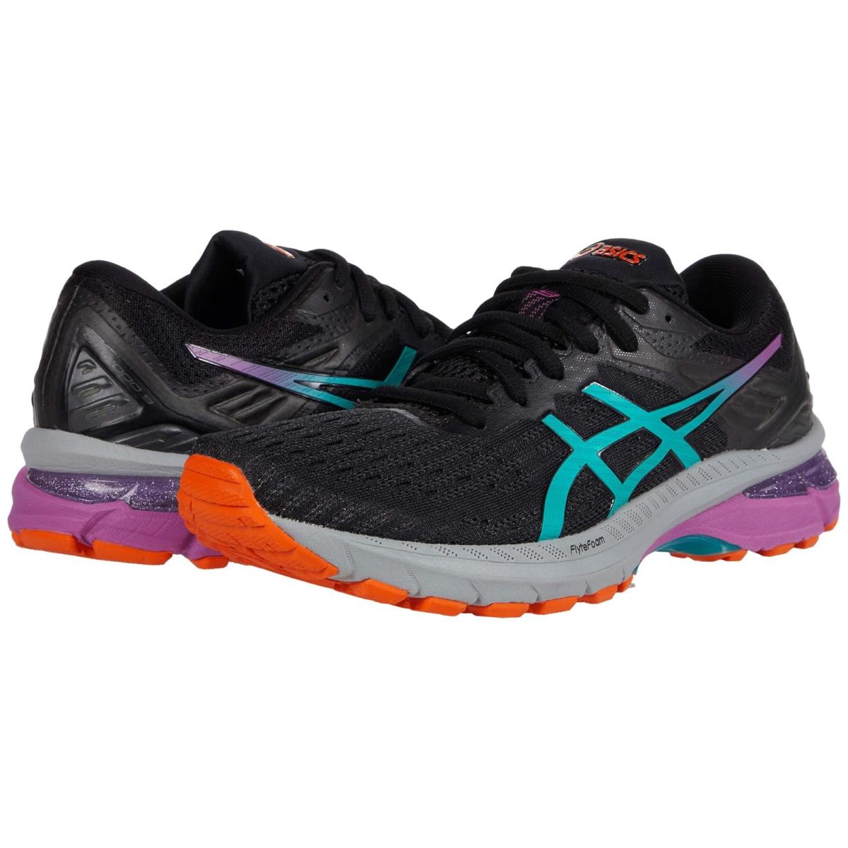 Woman`s Sneakers Athletic Shoes Asics GT-2000 9 Trail Black/Baltic Jewel