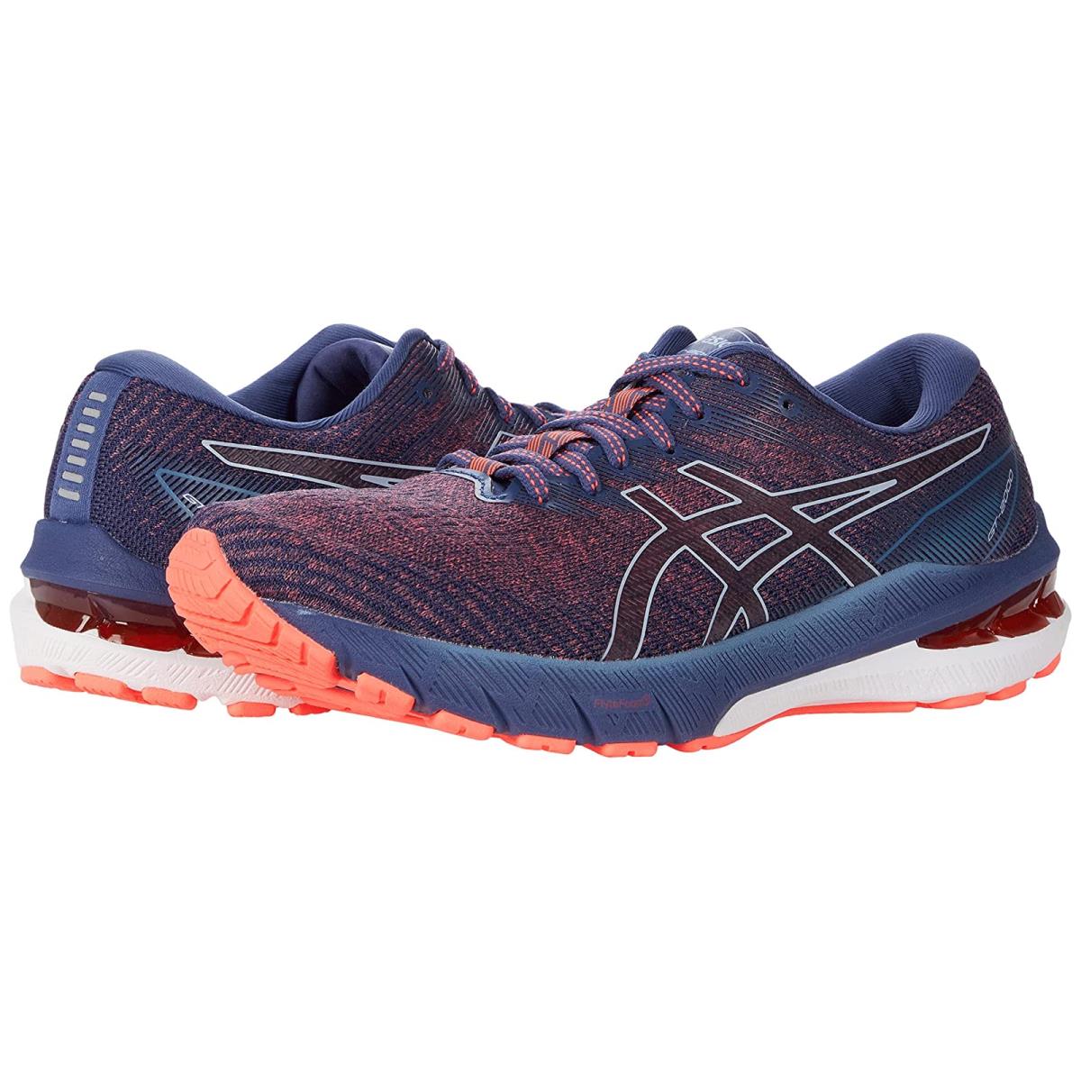 Woman`s Sneakers Athletic Shoes Asics GT-2000 10 Blazing Coral/Thunder Blue