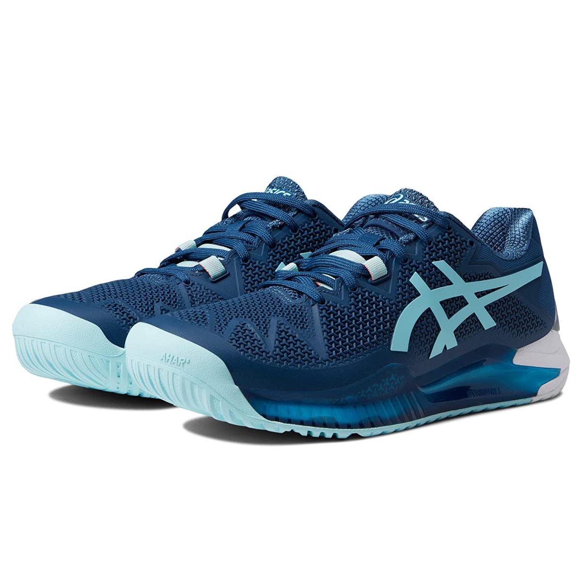 Woman`s Sneakers Athletic Shoes Asics Gel-resolution 8 Light Indigo/Clear Blue