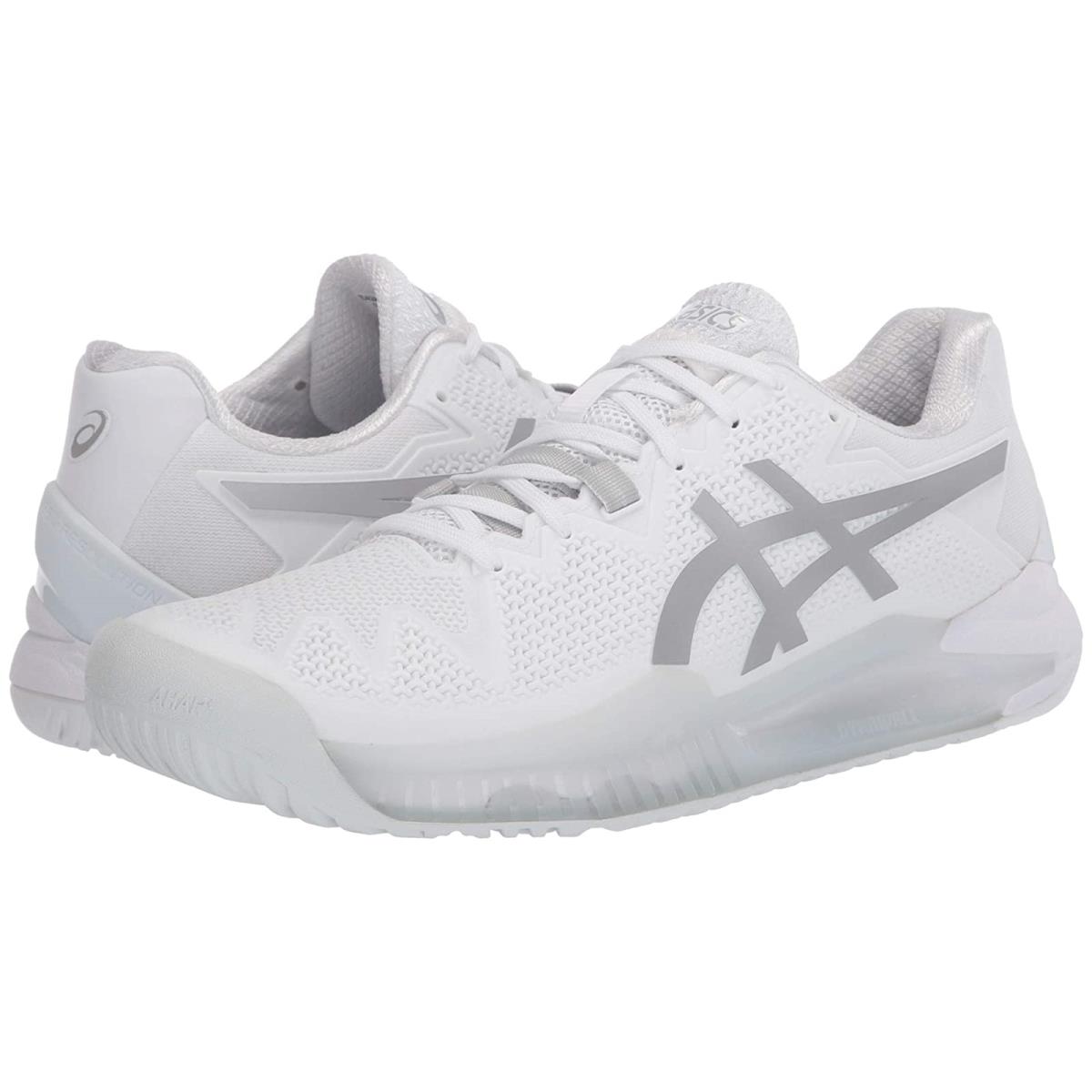 Woman`s Sneakers Athletic Shoes Asics Gel-resolution 8 White/Pure Silver